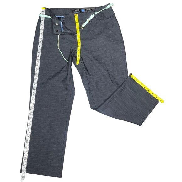 Size‎ 8 Apt. 9 Gray Womens Modern Fit Straight Leg Capri Chopped Pants Casual - Picture 2 of 8